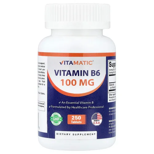 Vitamatic, Vitamina B6, 100 mg, 250 comprimidos