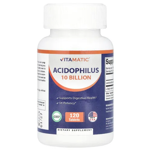 Vitamatic, Acidophilus, 10.000 millones de UFC, 120 comprimidos