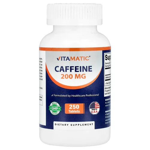 Vitamatic, Cafeína, 200 mg, 250 comprimidos