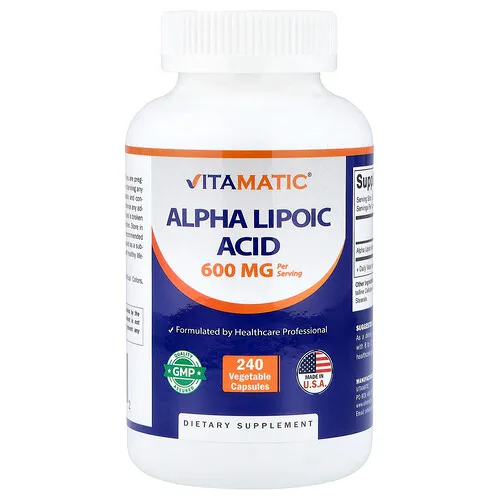 Vitamatic, Ácido alfa-lipoico, 240 cápsulas vegetales (300 mg por cápsula)