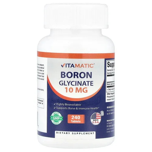 Vitamatic, Glicinato de boro, 10 mg, 240 comprimidos