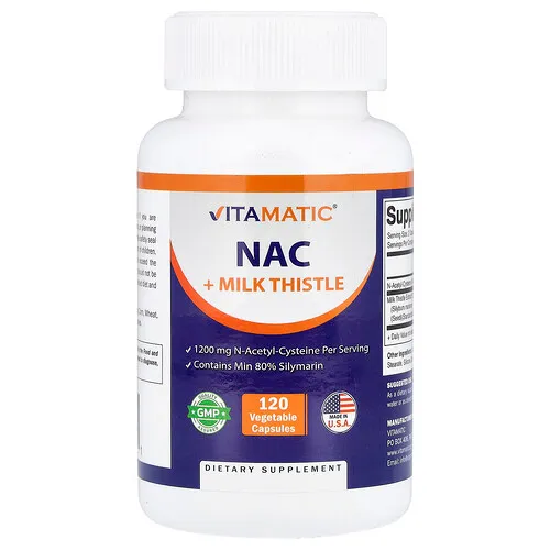 Vitamatic, NAC y cardo mariano, 120 cápsulas vegetales