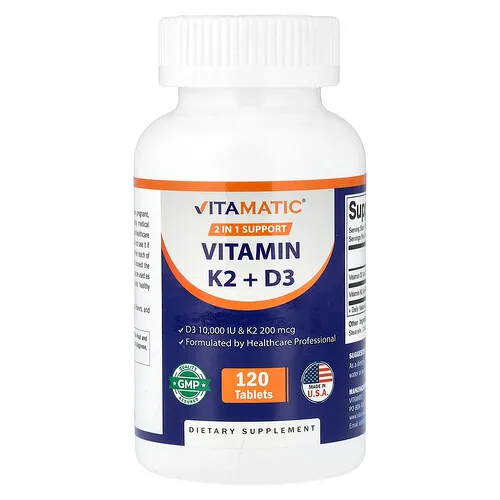 Vitamatic, Vitaminas K2 y D3, 120 comprimidos