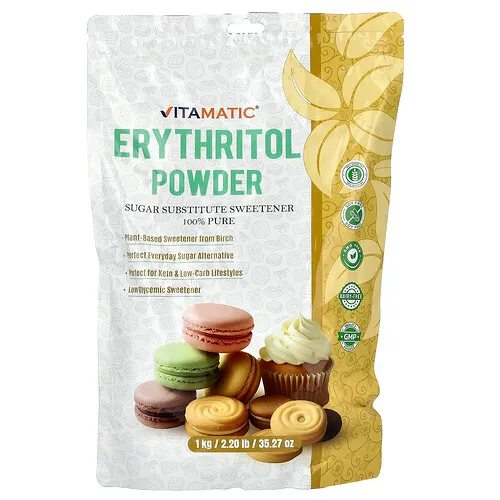 Vitamatic, Eritritol en polvo, 1 kg (35,27 oz)
