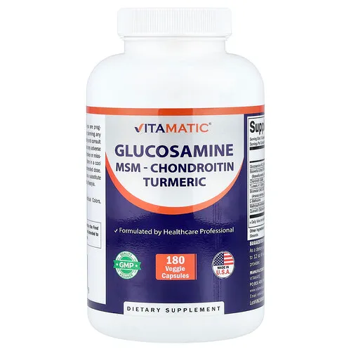 Vitamatic, Glucosamina, MSM, condroitina y cúrcuma, 180 cápsulas vegetales