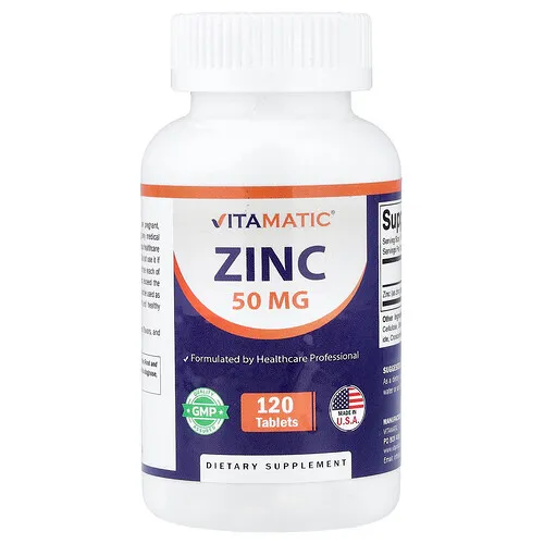 Vitamatic, Zinc, 50 mg, 120 comprimidos