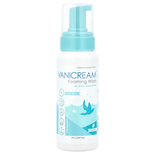 Vanicream, Jabón líquido espumoso, Para bebés, Piel sensible, Sin lágrimas, 237 ml (8 oz. líq.)