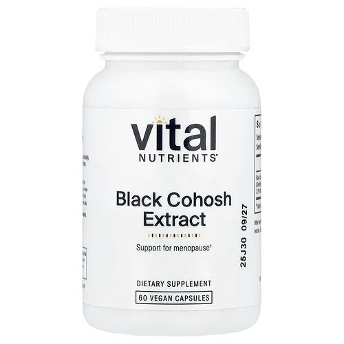 Vital Nutrients, Extracto de cimífuga, 250 mg, 60 cápsulas veganas