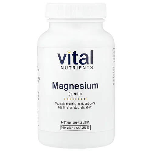 Vital Nutrients, Citrato de magnesio, 100 cápsulas veganas (150 mg por cápsula)