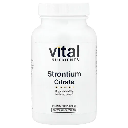 Vital Nutrients, Citrato de estroncio, 90 cápsulas veganas (227 mg por cápsula)
