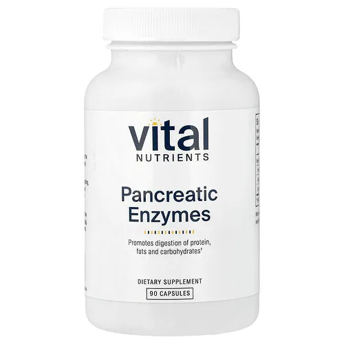 Vital Nutrients, Enzimas pancreáticas, 90 cápsulas