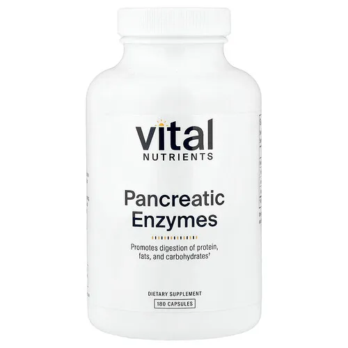 Vital Nutrients, Enzimas pancreáticas, 180 cápsulas