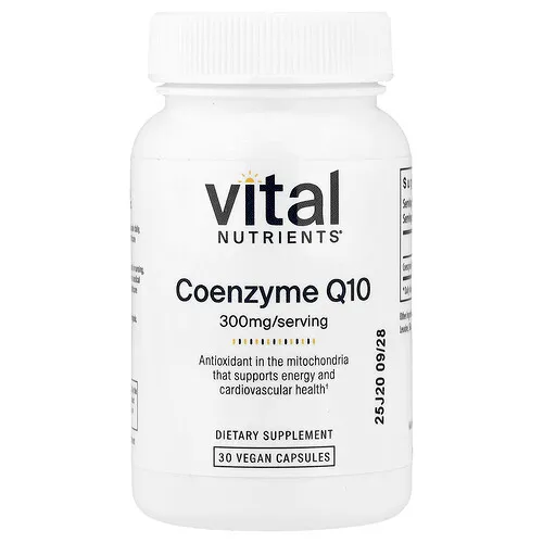 Vital Nutrients, Coenzima Q10, 300 mg, 30 cápsulas veganas