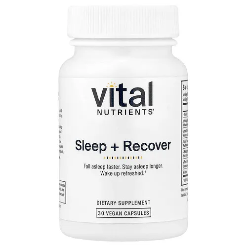 Vital Nutrients, Suplemento para dormir y recuperar, 30 cápsulas veganas