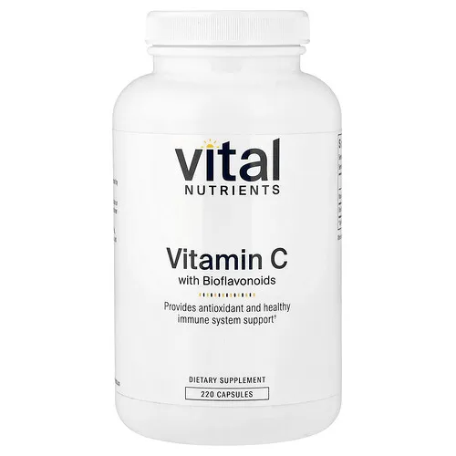 Vital Nutrients, Vitamina C con bioflavonoides, 220 cápsulas veganas
