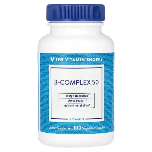 The Vitamin Shoppe, Complejo de vitaminas B 50, 100 cápsulas vegetales