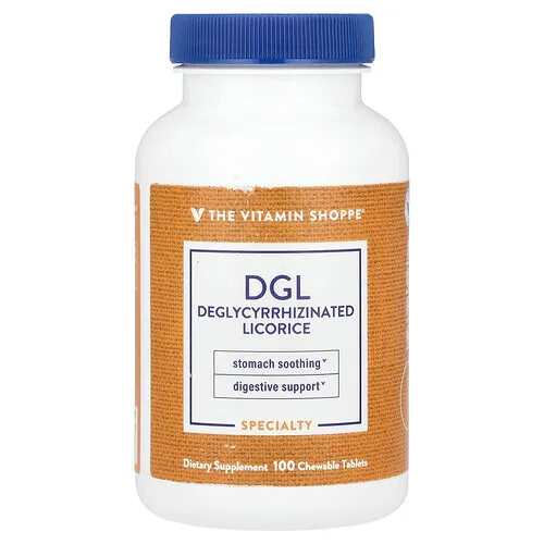 The Vitamin Shoppe, DGL (regaliz desglicirrizado) 100 comprimidos masticables