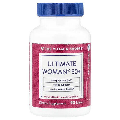 The Vitamin Shoppe, Ultimate Woman®, Suplemento multivitamínico y multimineral para mujeres de más de 50 años, 90 comprimidos