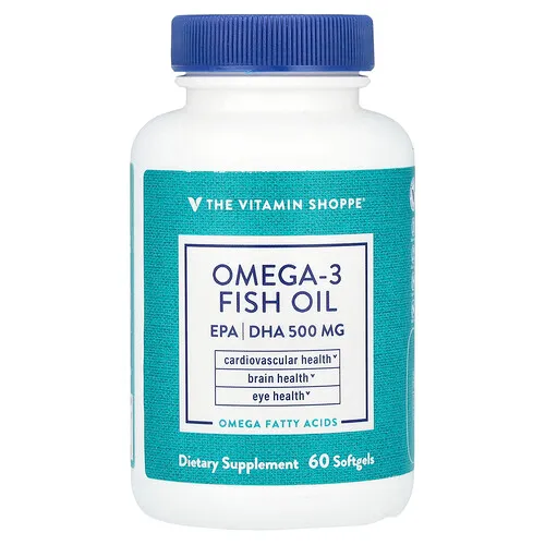 The Vitamin Shoppe, Aceite de pescado con omega-3, 1000 mg, 60 cápsulas blandas