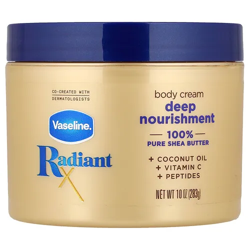 Vaseline, RadiantX, Crema corporal de nutrición profunda, 283 g (10 oz)