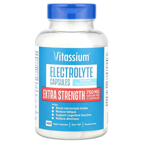 Vitassium, Cápsulas de electrolitos, Tamaño “00”, 100 cápsulas veganas