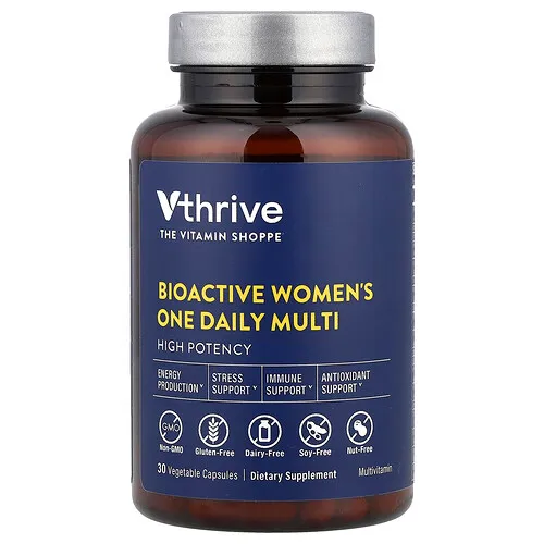 Vthrive, Suplemento multivitamínico de una ingesta diaria BioActive para mujeres, 30 cápsulas vegetales