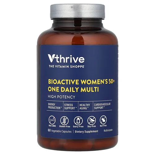 Vthrive, Suplemento multivitamínico de una ingesta diaria Bioactive para mujeres mayores de 50 años, 60 cápsulas vegetales