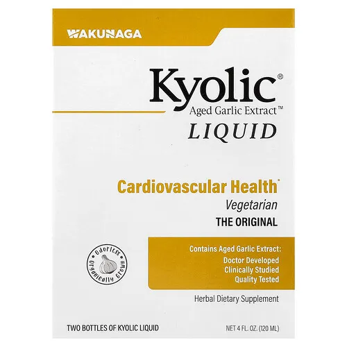 Kyolic, Extracto de ajo añejo, cardiovascular, líquido, 2 frascos, 60 ml (2 oz. Líq.) Cada uno