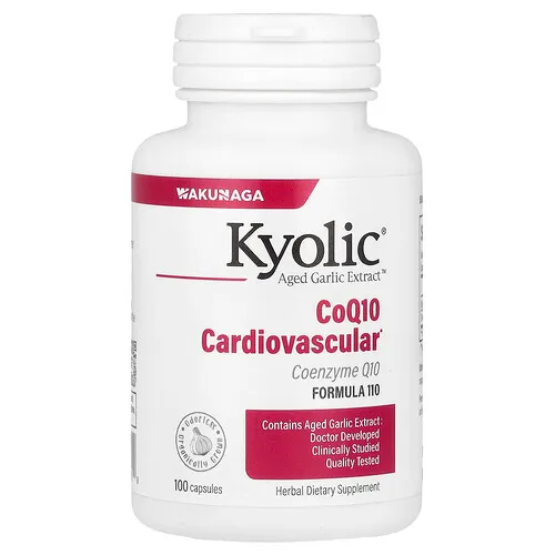 Kyolic, Extracto de ajo añejo, CoQ10, Fórmula 110, 100 cápsulas
