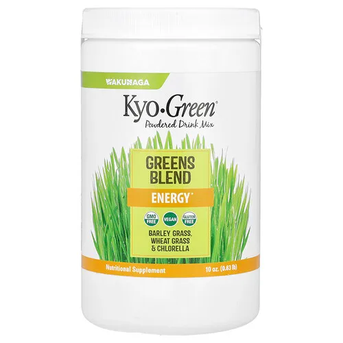 Kyolic, Kyo-Green, Mezcla para preparar bebidas en polvo, Mezcla de verduras de hoja, 10 oz (0,63 lb)