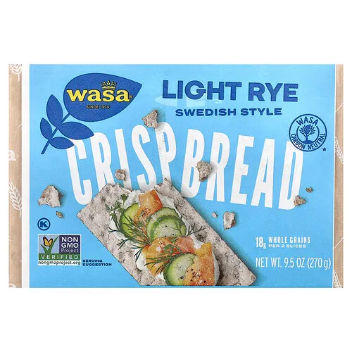 Wasa Flatbread, Pan crujiente, Centeno claro, 270 g (9,5 oz)