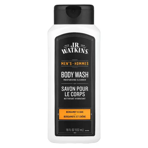 J R Watkins, Jabón corporal para hombres, Bergamota y roble, 532 ml (18 oz. Líq.)