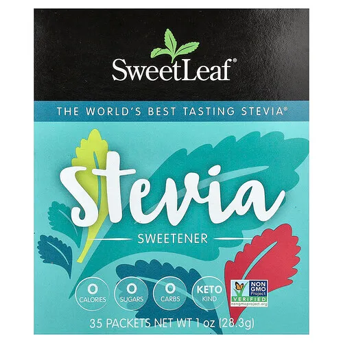 SweetLeaf Stevia, Endulzante con estevia, 35 sobres, 28,3 g (1 oz)