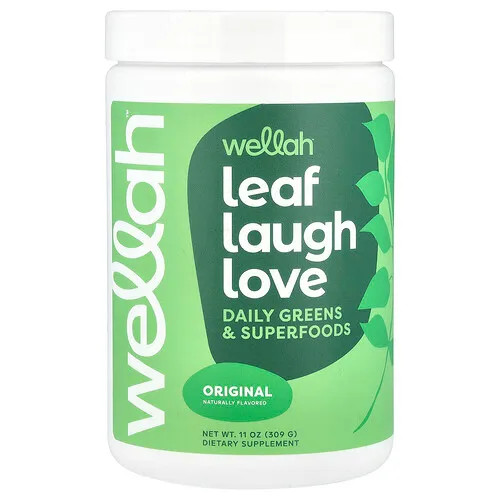Wellah, Leaf Laugh Love, Verduras de hoja y superalimentos diarios, Original, 309 g (11 oz)