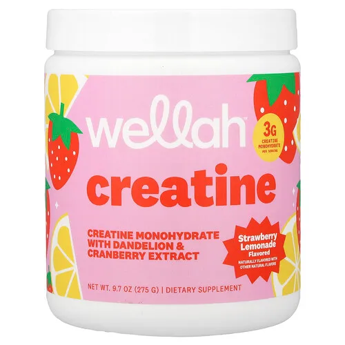 Wellah, Creatina, Limonada de fresa, 275 g (9,7 oz)