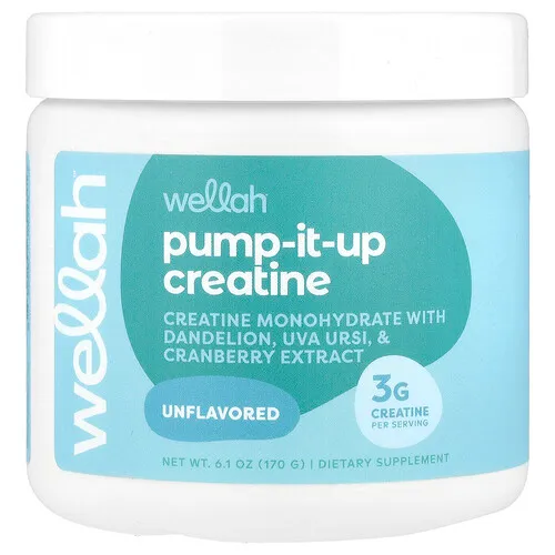 Wellah, Pump-It-Up-Creatine, Sin sabor, 170 g (6,1 oz)