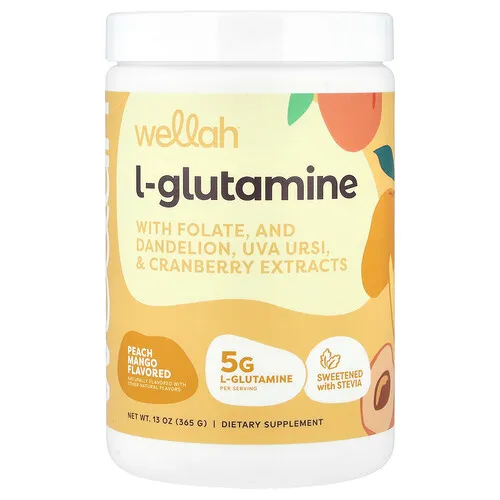 Wellah, L-glutamina, Melocotón y mango, 365 g (13 oz)