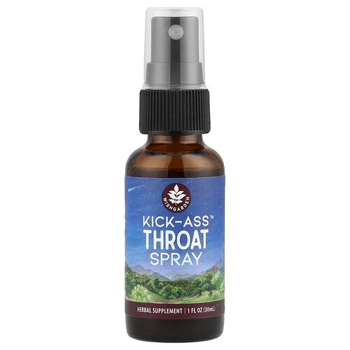 WishGarden Herbs, Spray para la garganta Kick-Ass™, 30 ml (1 oz. líq.)