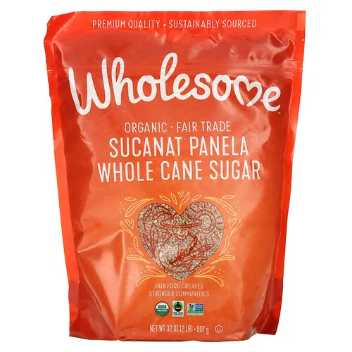 Wholesome Sweeteners, Azúcar de caña integral Sucanat panela orgánico, 907 g (32 oz)