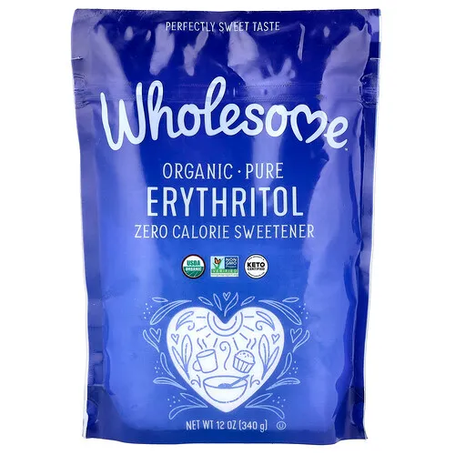 Wholesome Sweeteners, Eritritol puro orgánico, Endulzante con cero calorías, 340 g (12 oz)