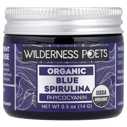 Wilderness Poets, Ficocianina de espirulina azul orgánica, 14 g (0,5 oz)
