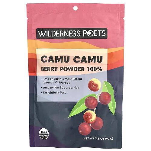 Wilderness Poets, Polvo de bayas de camu-camu orgánico, 99 g (3,5 oz)