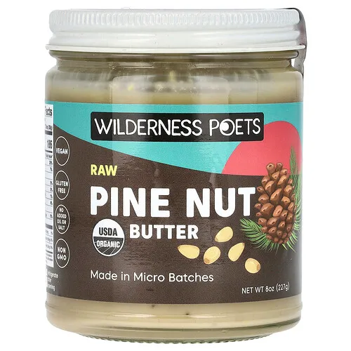 Wilderness Poets, Mantequilla cruda de piñones, 227 g (8 oz)