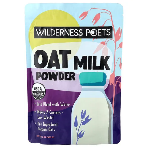 Wilderness Poets, Leche de avena orgánica en polvo, 453 g (16 oz)