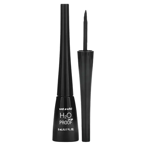 wet n wild, H2OProof, Delineador de ojos líquido, 879 Negro, 5 ml (0,17 oz. líq.)