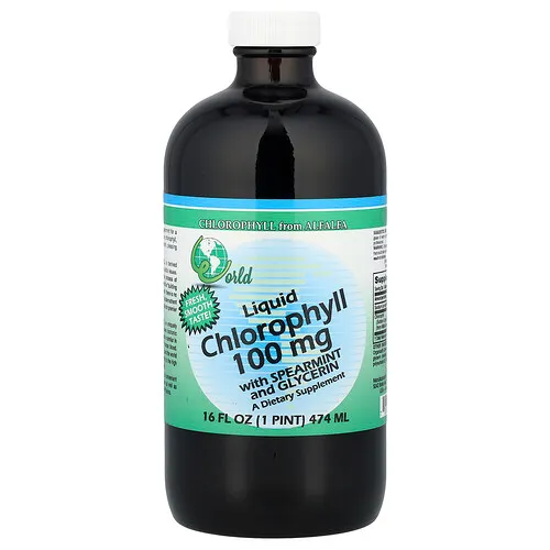 World Organic, Clorofila líquida con hierbabuena y glicerina, 474 ml (16 oz. líq.)
