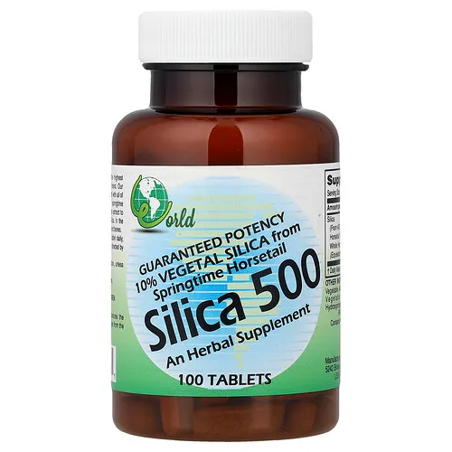 World Organic, Sílice 500, 100 comprimidos (50 mg por comprimido).