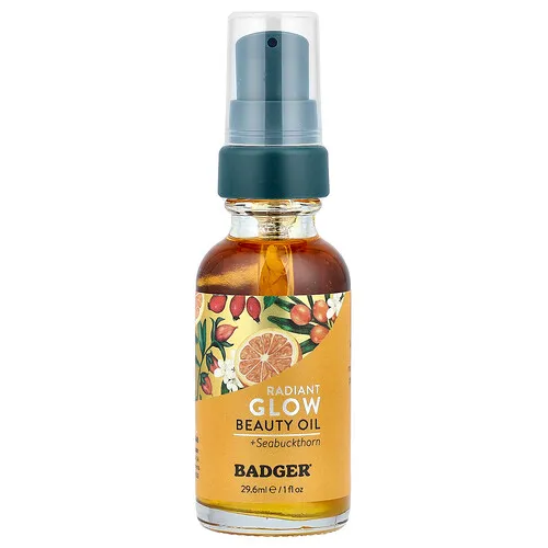 Badger, Glow Beauty Oil con espino amarillo, 29,6 ml (1 oz. líq.)