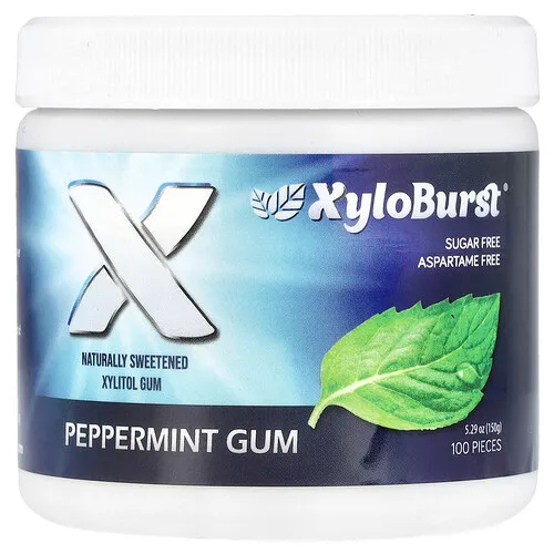 Xyloburst, Chicles de xilitol, Menta, 100 unidades, 150 g (5,29 oz)