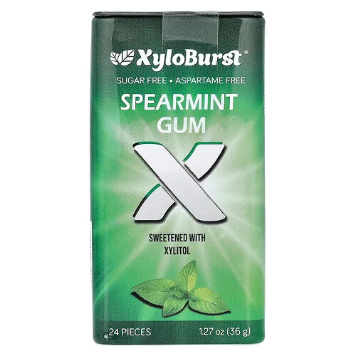 Xyloburst, Chicles con xilitol, Hierbabuena, 24 piezas, 36 g (1,27 oz)
